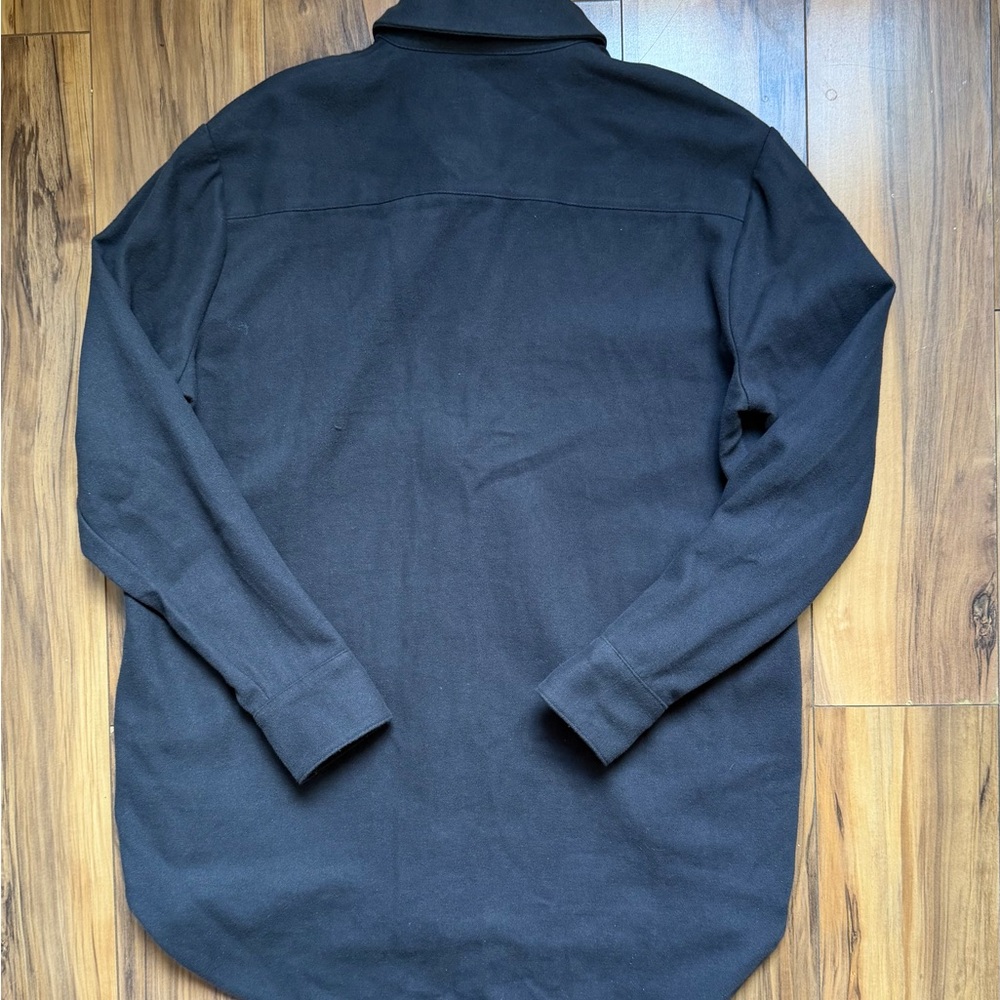 Madewell Charcoal drapey moleskin Button-Up Shirt - Picture 4 of 9
